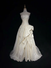 Vintage Prom Dresses 80s Ball Gown Light Champagne Strapless With Lace Evening Outfits N3470