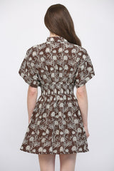 Vienna Floral Embroidered Waist Dress