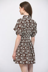 Vienna Floral Embroidered Waist Dress