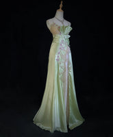 Elegant Prom Dresses Inspo Mermaid Spaghetti Strap Sage Green Satin With Lace Beading For Women Formal Dress N3230