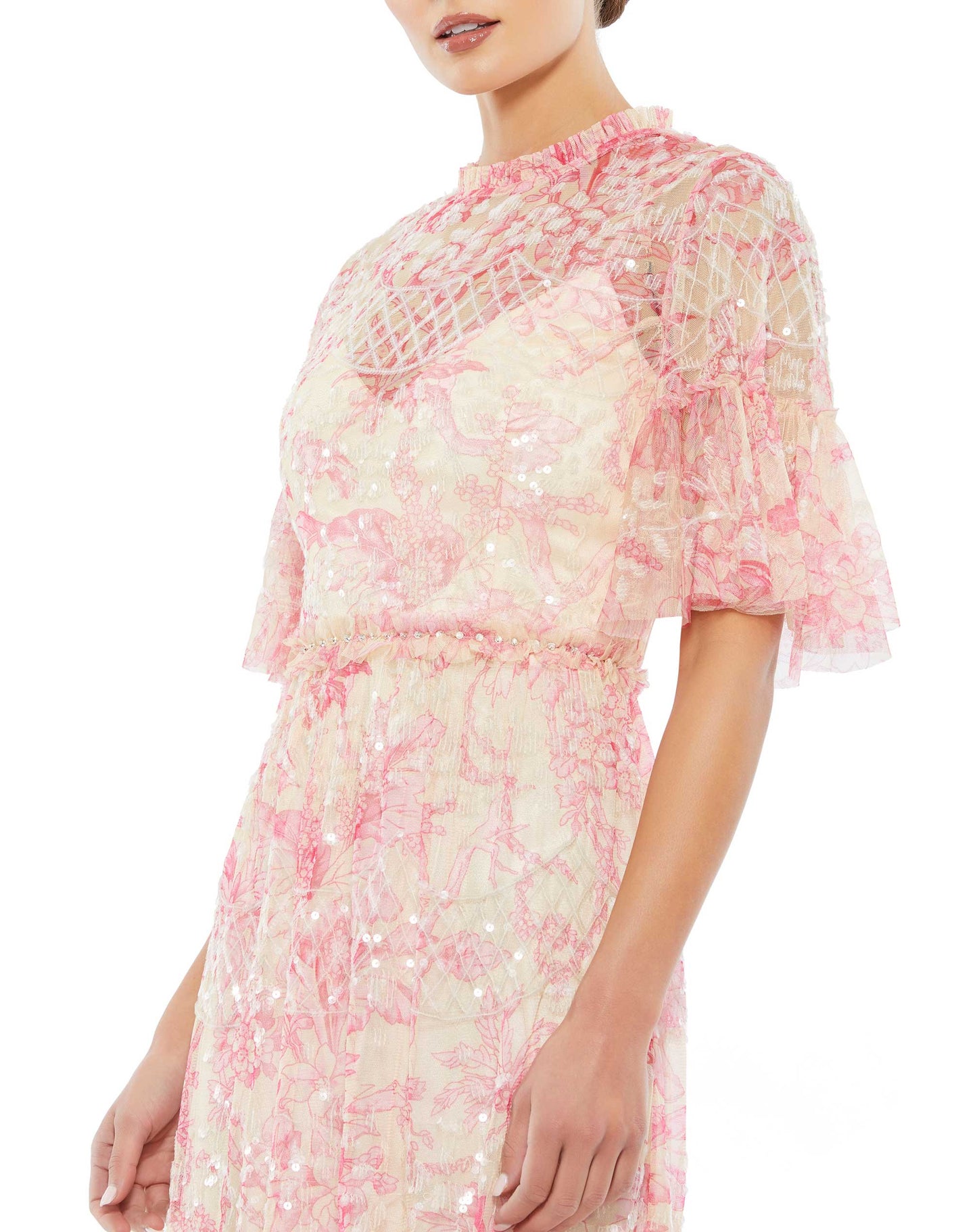 Short Floral Print Cocktail Dress Floral Print Cocktail Short Mac Duggal A9148