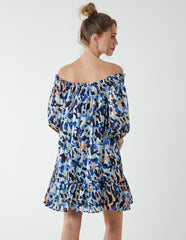 Sheared Neck Bardot Dress