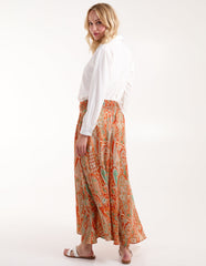 Embellished Waist Wide Leg Trousers