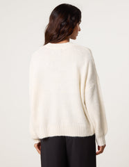 Round Neck Sequin Detailed Jumper