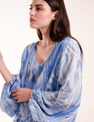 Watercolour V Neck Top