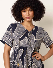 Dress With Tropical Leaf Print
