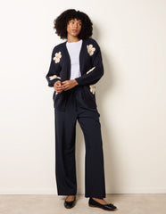 Daisy Large Flower Cardigan