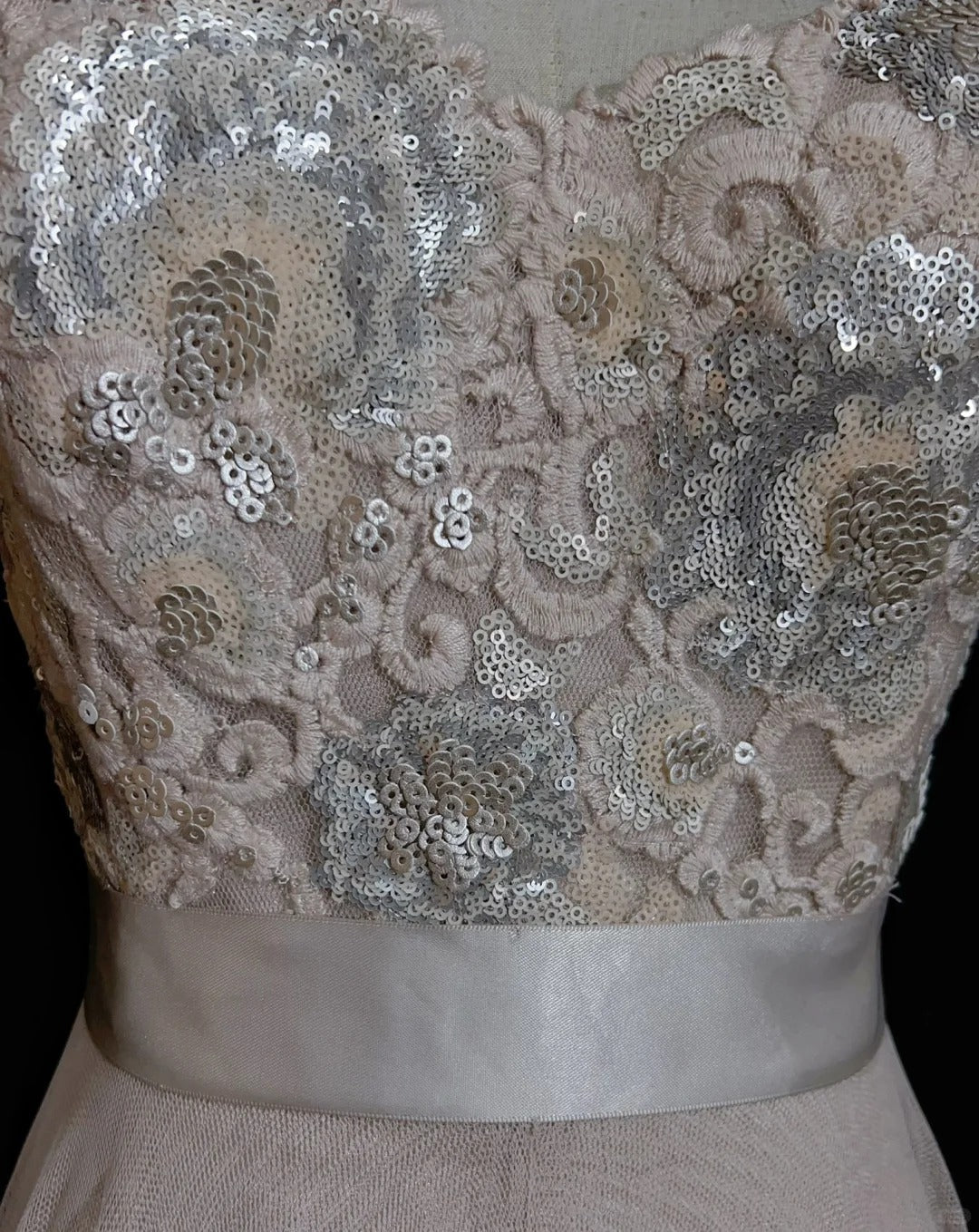 Elegant A Line Spaghetti Strap Blush Pink With Sequined Lace Formal Dress Sequin Birthday Prom Dresses N2834