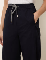 Elastic Waist Drawstring Trousers
