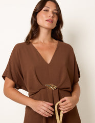 Two Piece Buckle Trouser Set