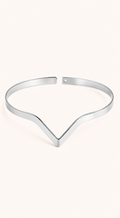 Iconic Sleek Arm Cuff Bracelet - Silver
