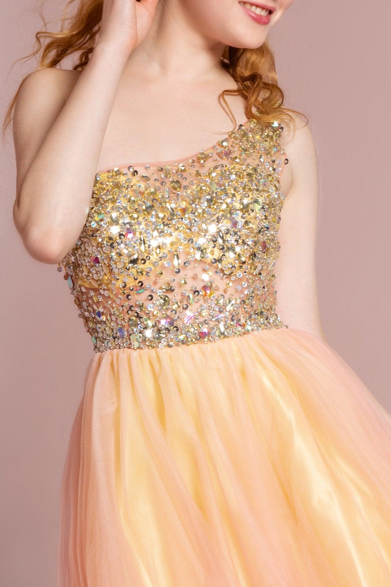 One Shoulder Homecoming Short Prom Dress