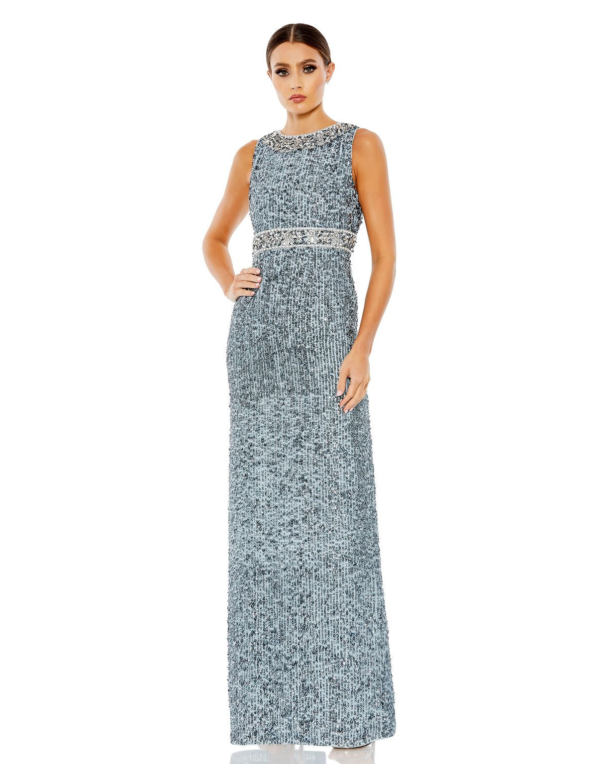 Long Sleeveless Formal Dress Sleeveless Detail Mac Duggal 10839