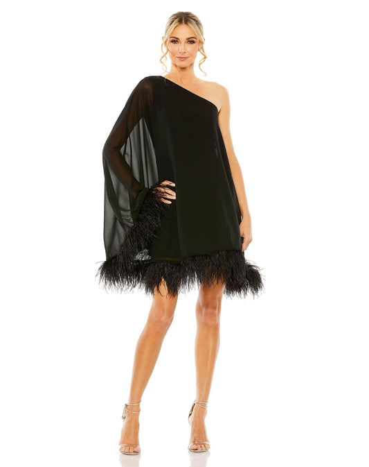 Short One Shoulder Cocktail Dress One Shoulder & Short Fit Mac Duggal 11623