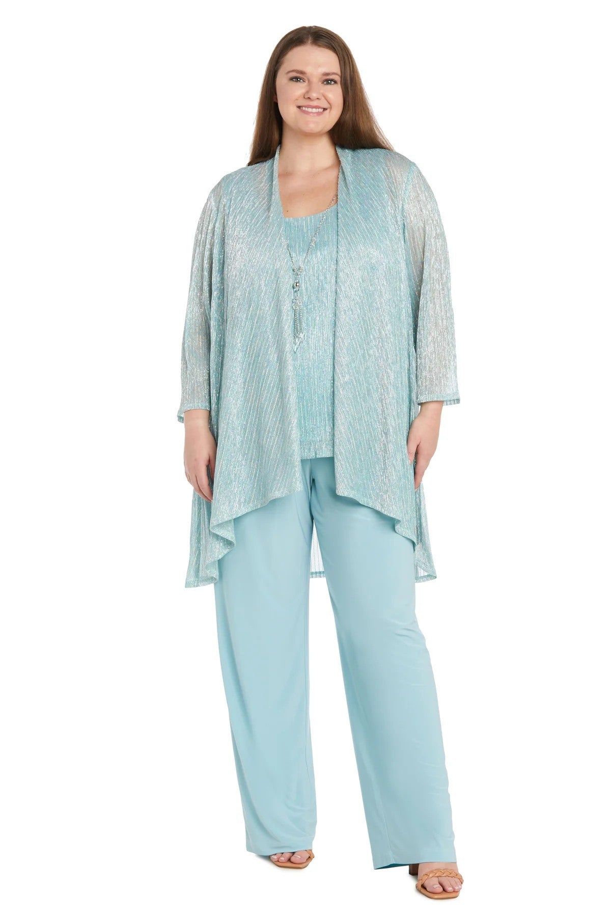 Plus Size Formal Pant Suit Long R&M Richards 1642W