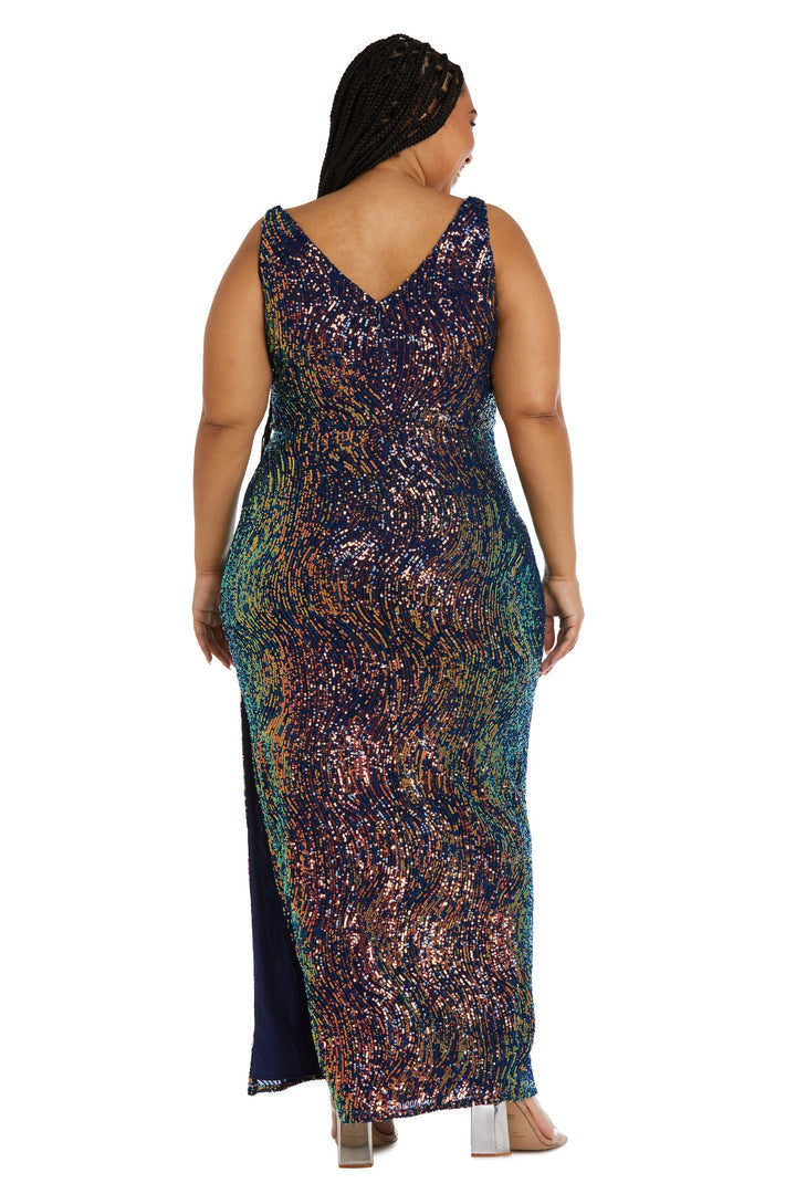 Nightway 22096W Long Evening Sequins Formal Dress
