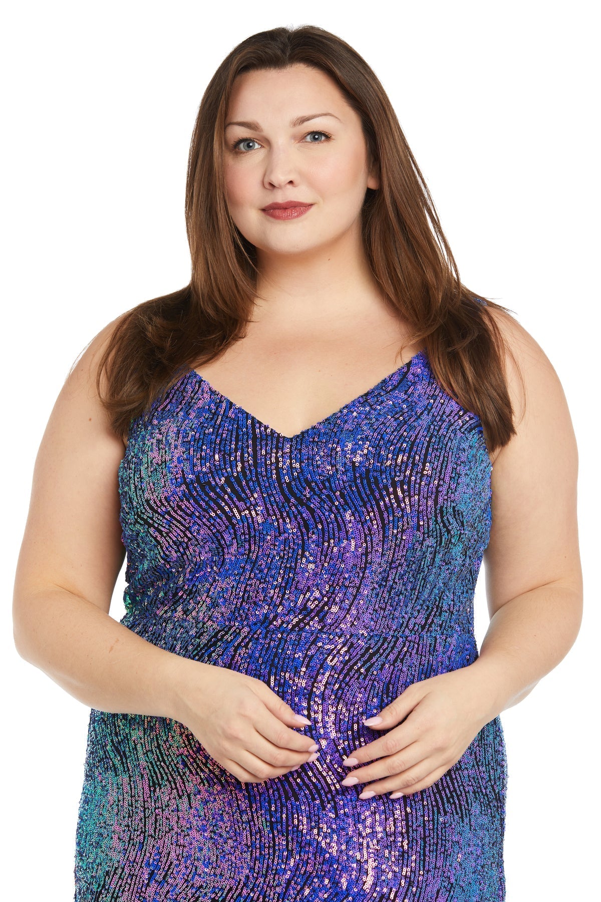 Nightway 22096W Long Evening Sequins Formal Dress