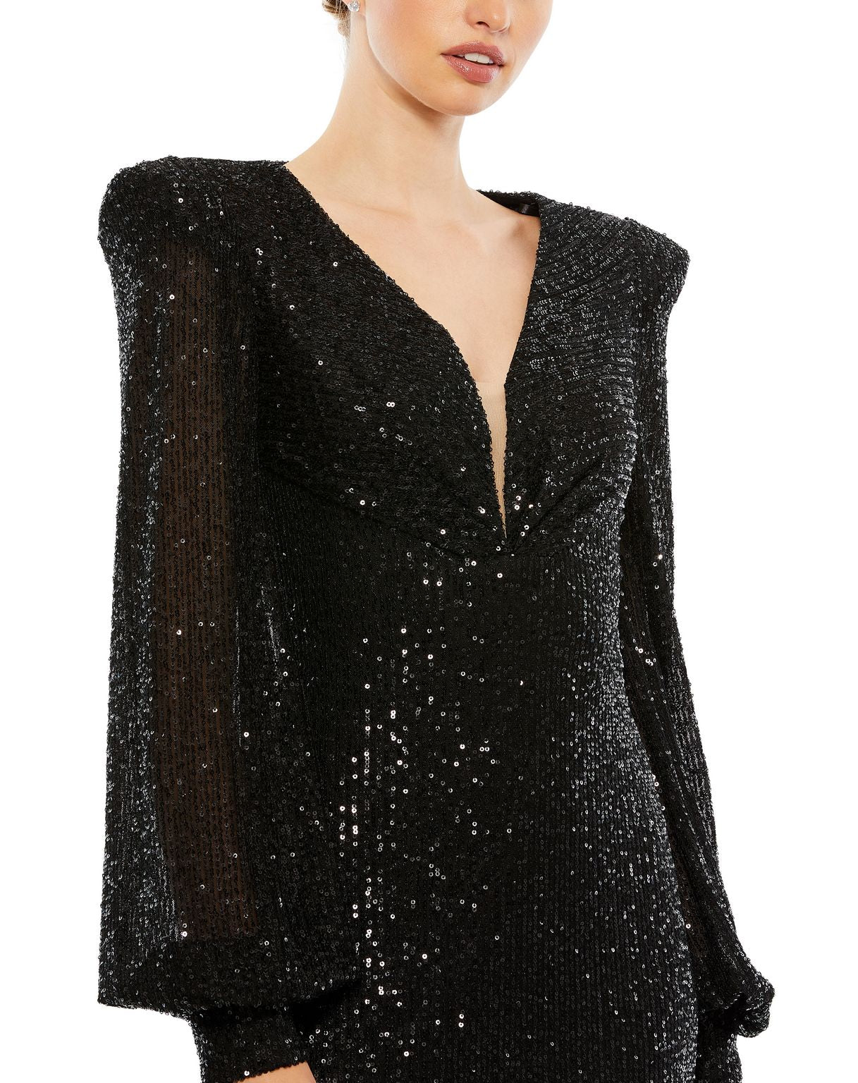 Long Sleeve Sequin Evening Formal Dress Long Sleeve Sequin Evening Mac Duggal 26722