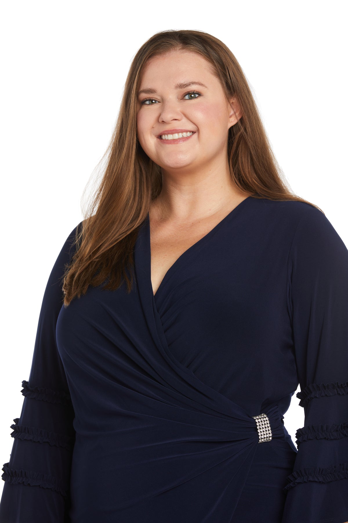 Short Ruffle Dress Cocktail Plus Size R&M Richards 3071W