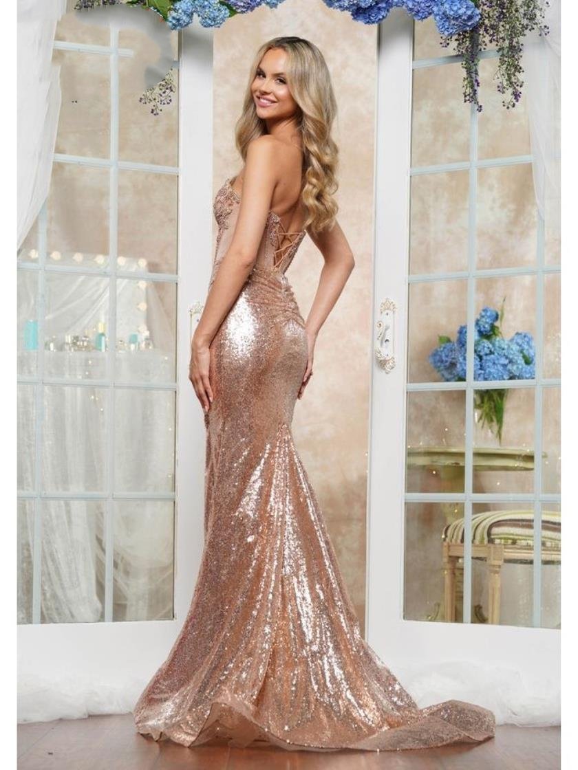 Colors 3512 Formal Long Slit Beaded Prom Dress
