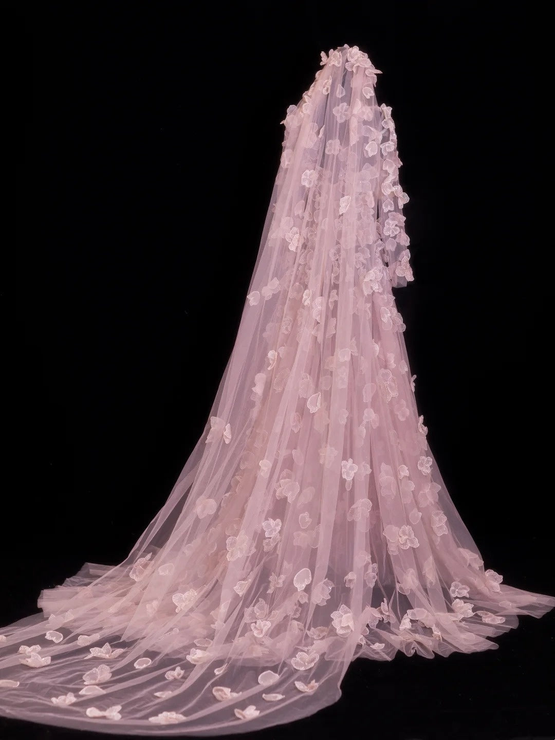 Elegant Prom Dresses A Line Scoop Pink With Long Sleeves Flowers Formal Evening Outfits N3790