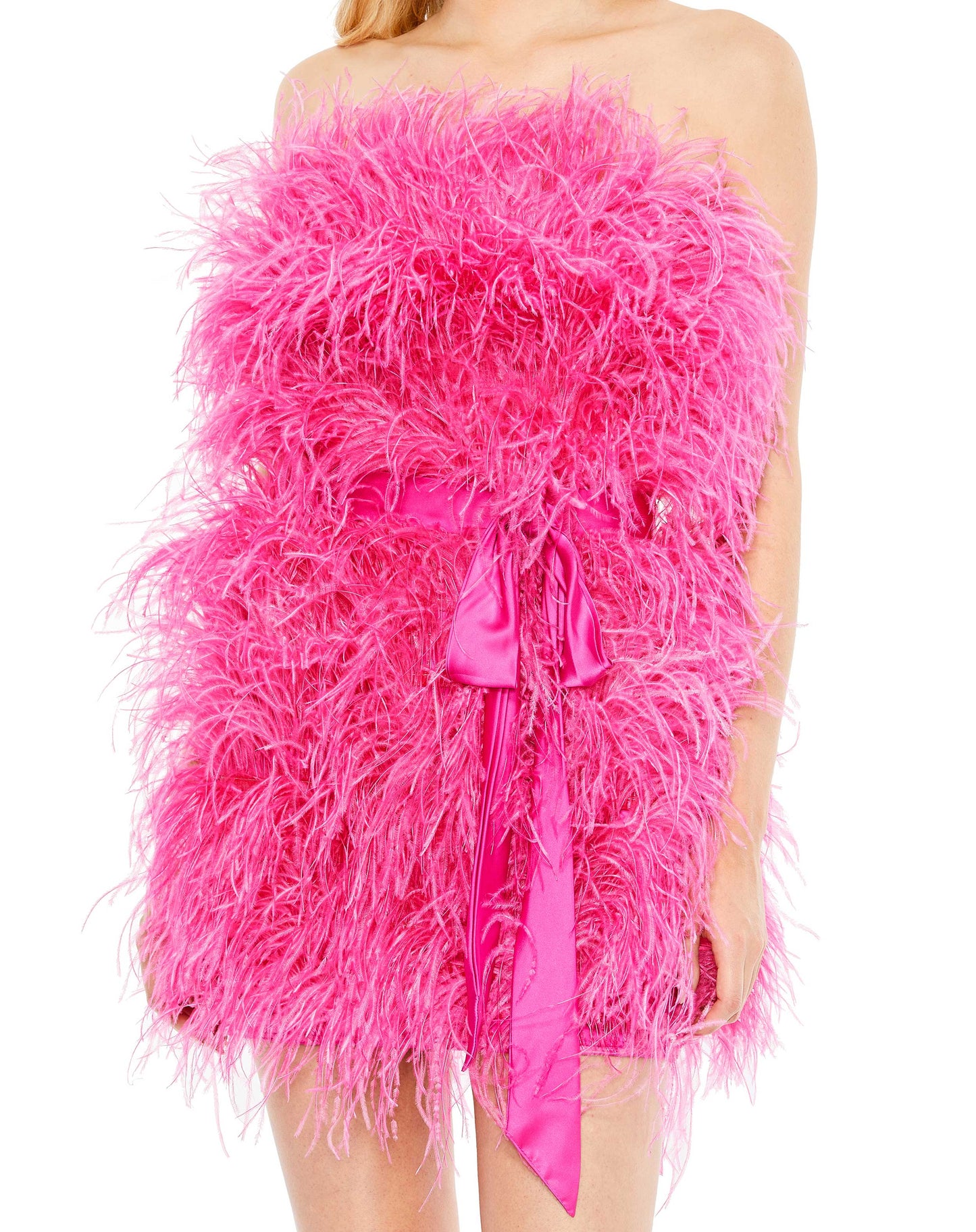 Short Feather Mini Dress Cocktail Mac Duggal A11436
