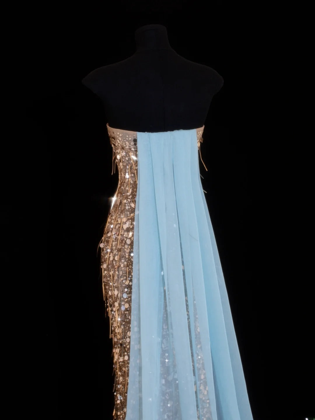 Affordable Sequin 1950s Formal Mermaid Strapless Champagne With Beads Style Impress Long Prom Dresses Party Formal Gowns SA029