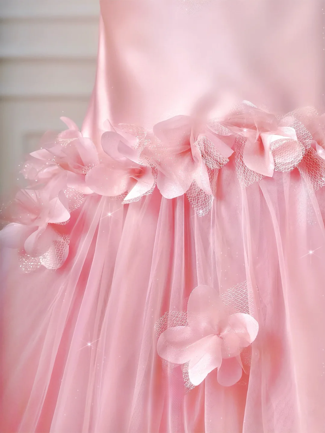 Chic Prom Dresses Aesthetic Mermaid Strapless Pink With Pleated Flowers Inspo Impress Long Party Formal Gown For Teenagers High Schools AQ031