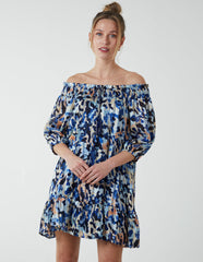 Sheared Neck Bardot Dress