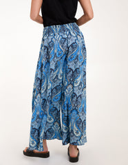 Embellished Waist Wide Leg Trousers