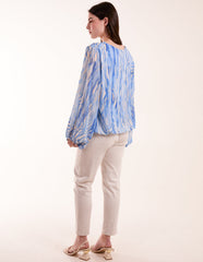 Watercolour V Neck Top