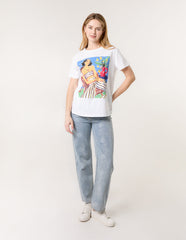 T-Shirt With Colorful Print