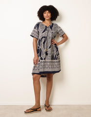 Dress With Tropical Leaf Print