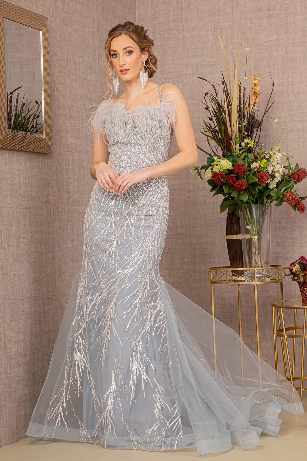 Prom Long Spaghetti Strap Trumpet Gown