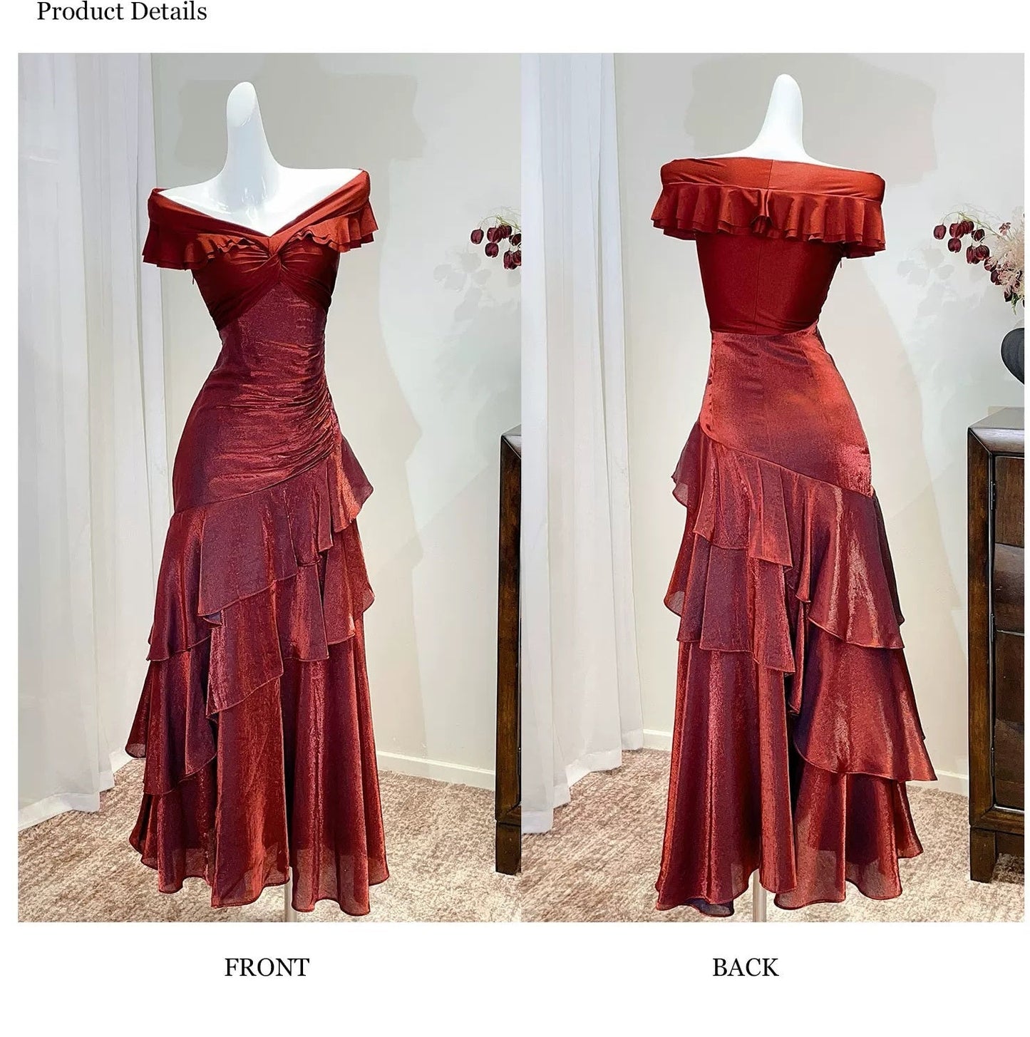 Classy Mermaid Off The Shoulder Black With Short Sleeves Long Formal Gowns Prom Dresses N2056