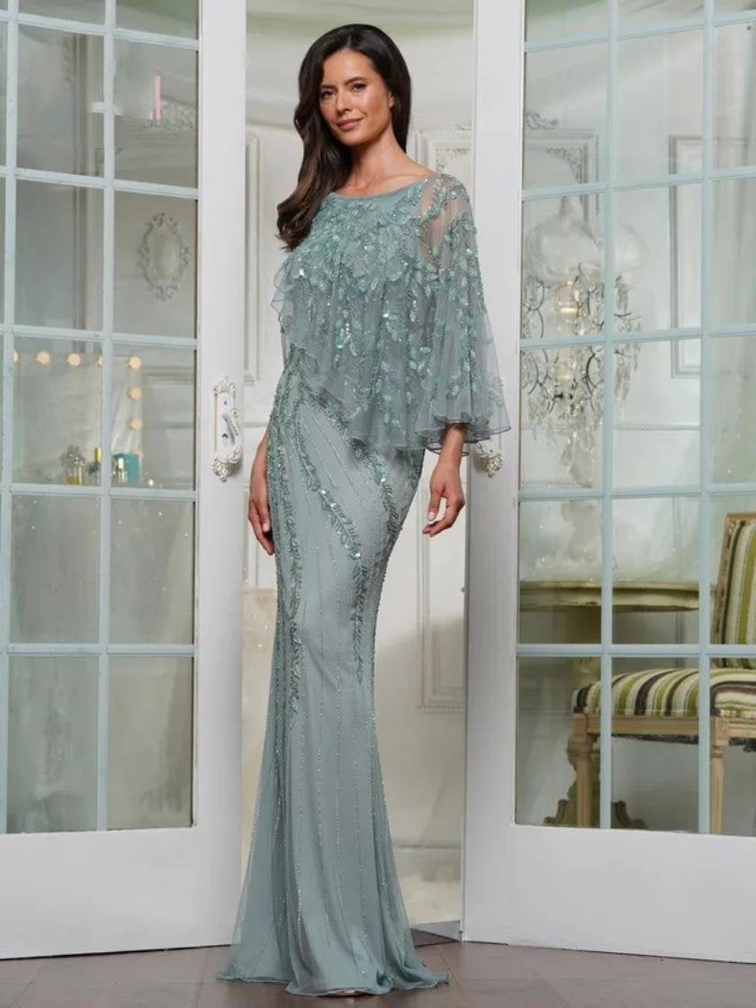 Marsoni MV1343 Beaded Long Formal Mother of the Bride Dress