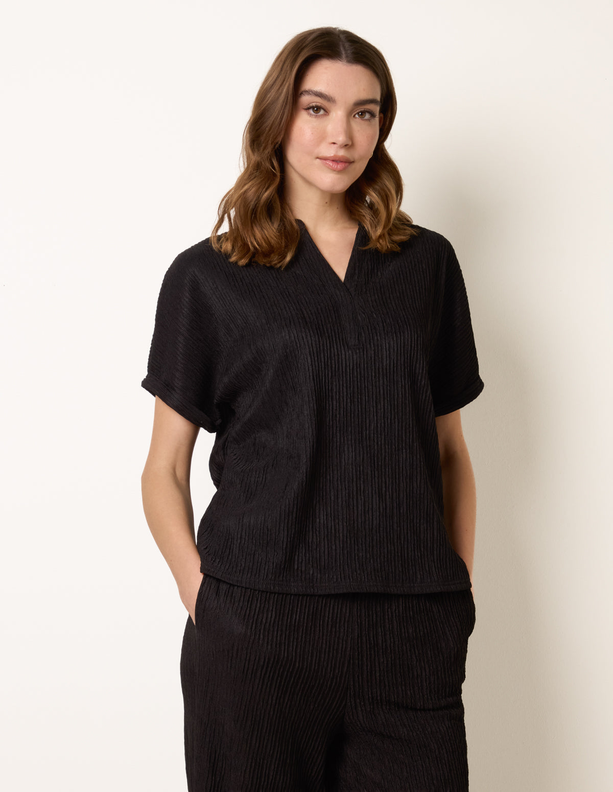 Grandad Collar Oversized Top