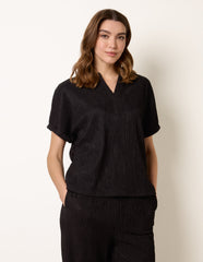 Grandad Collar Oversized Top