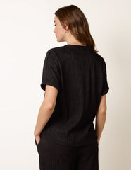Grandad Collar Oversized Top