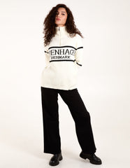 Zip Neck Logo Jumper