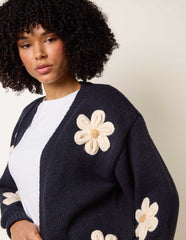 Daisy Large Flower Cardigan