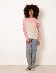 Floral Printed Jumper with Disc Sequin Detailing