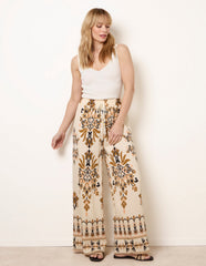 Drawstring Waist Wide Leg Pants