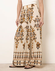 Drawstring Waist Wide Leg Pants