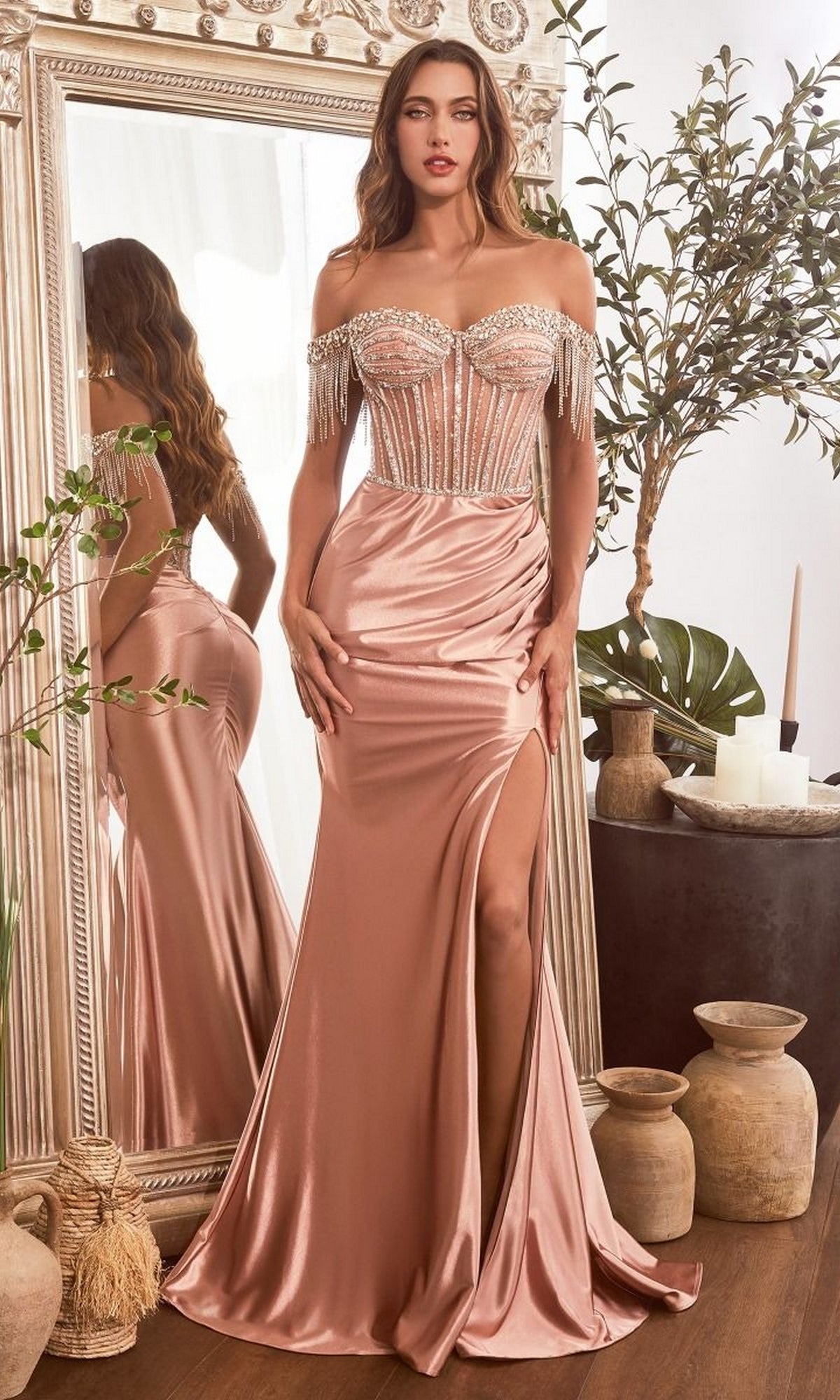 Formal Long Dress CD821 By Ladivine