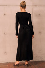 Flutter By Me Knit Maxi Dress - Black
