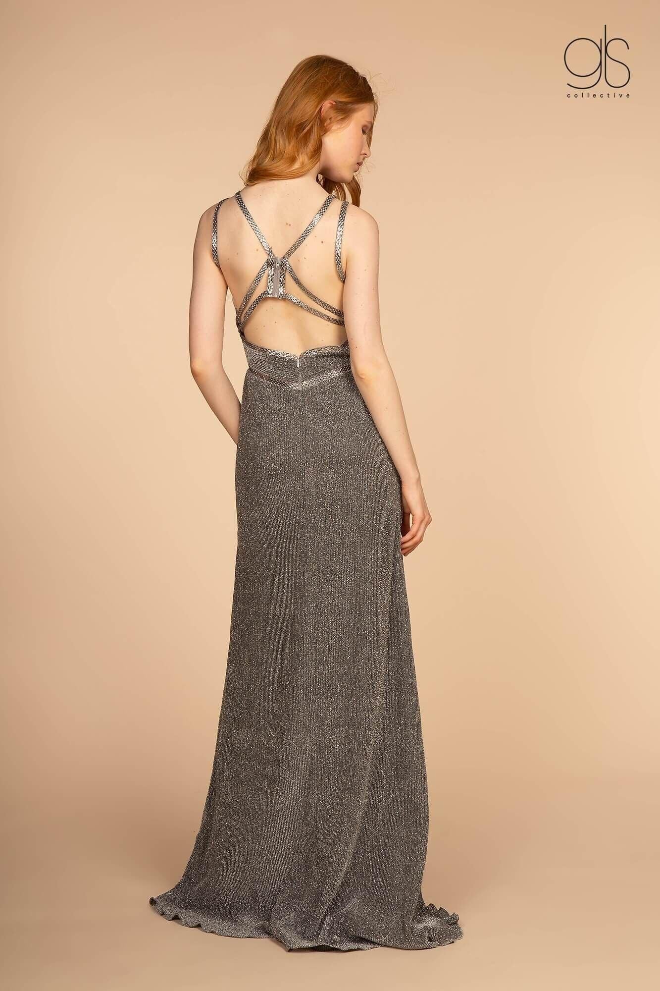 Long Open Back Prom Formal Evening Dress