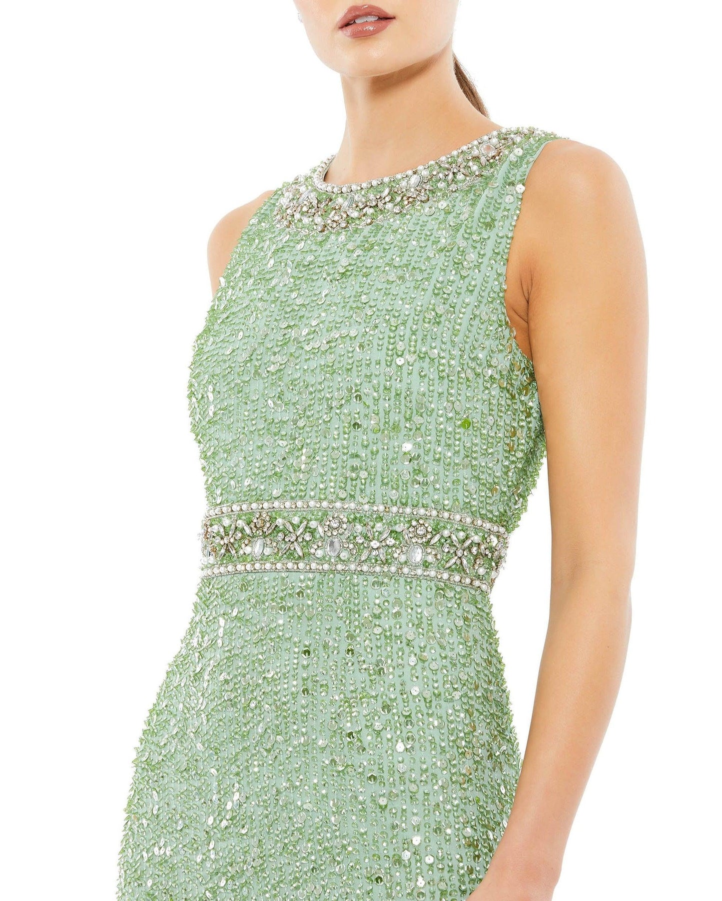 Long Sleeveless Formal Dress Sleeveless Detail Mac Duggal 10839