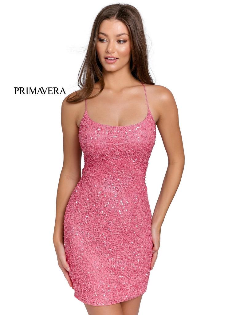 Primavera Couture Short Beaded Prom Dress 3351