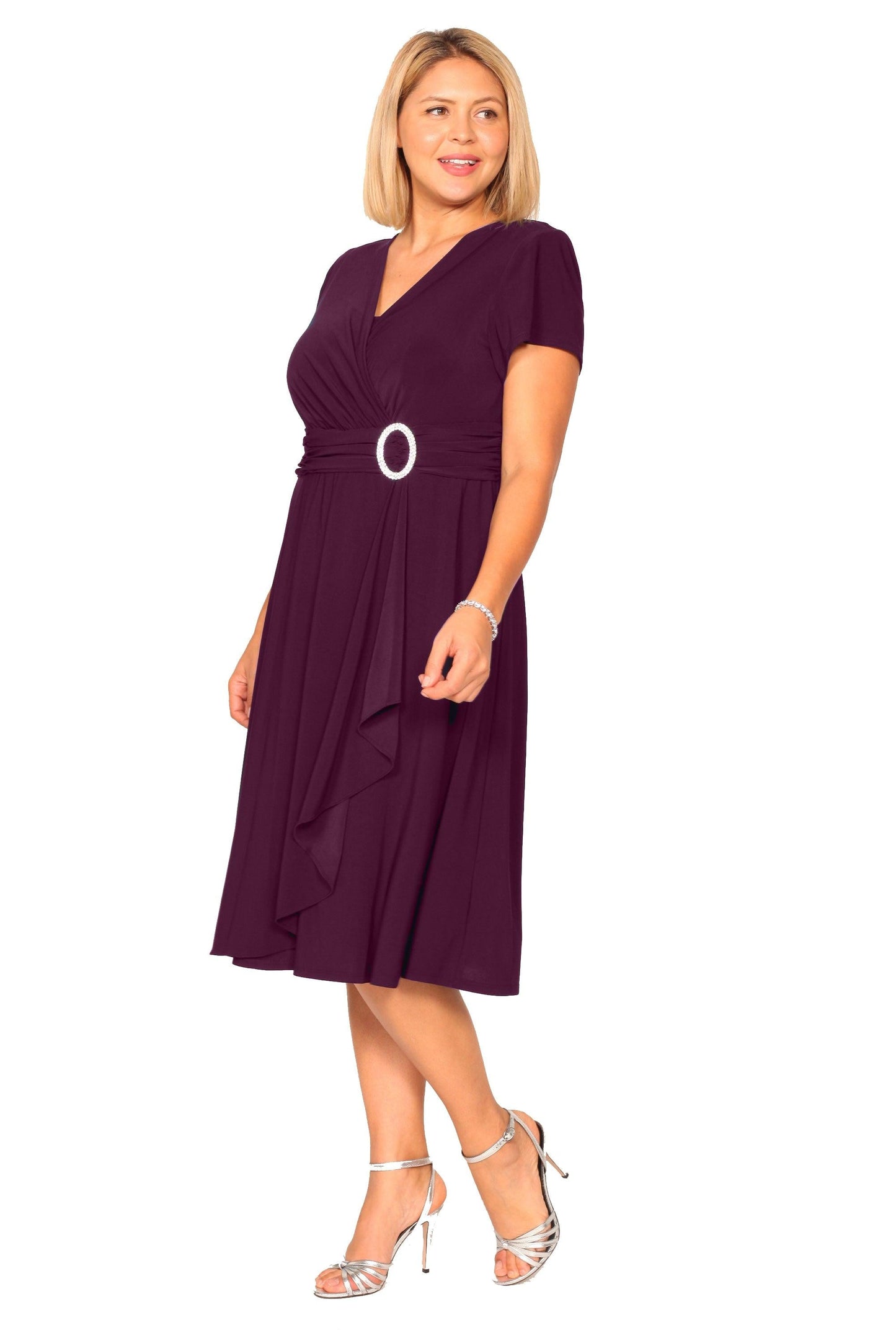 Short Plus Size Dress Black by R&M Richards 1149